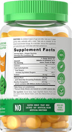 Carlyle Probiotics for Kids | 60 Gummies | Tropical Flavor | Vegan, Non-GMO & Gluten Free Supplement | by Lil' Sprouts
