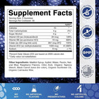 Vitamatic Vitamin D3 + B12 Gummies Made with Folate & Vitamin B6 - Natural Blue Raspberry Flavor – 60 Gummies – Made in the USA