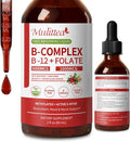Methylated B Complex - 5000 mcg Methylcobalamin B12 & 5-MTHF Folate 1000 mcg - Vitamin B Complex Liquid Drops with B3, B6, Beetroot, Hawthorn - Energy, Focus, Heart & Brain, Sugar-Free, 2 Fl Oz