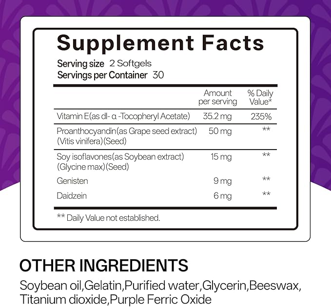 Grape Seed Extract Capsules | High in Antioxidants OPCs & Polyphenols, Immune Defense & Fights Free Radical Damage