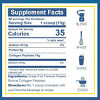 Zammex Collagen Peptides Powder, 90 Servings, Unflavored Instant Powdered, Pure Hydrolyzed Collagen Protein Powder (Type I, III) 100% Grass Fed, Paleo & Keto, Non-GMO, for Skin Hair Nail Joint