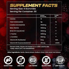 KUKALY Creatine Monohydrate Gummies for Men & Women, 9000MG Creatine Gummies Sugar Free - Mixed Flavored with L-Taurine, BCAA 2:1, B12 B6 for Boost Strength, Focus & Endurance, Vegan, Non-GMO, 120pcs