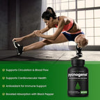 NutraChamps Pycnogenol French Maritime Pine Bark Extract, Premium Circulation Complex, Blood Flow, Nitric Oxide Production, Superior Absorption, Results with Black Pepper Extract, 60 Capsules