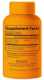 Liposomal Vitamin C Supplement | LipoQuil-C™ Enhanced Absorption Technology | 120 Capsules 1000mg High Dose Fat Soluble Vita C | Immune Support Collagen Support