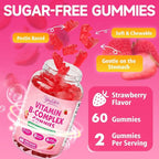 2 Pack Vitamin B-Complex Gummies for Women & Men, Methyl B12, B1, B2, B3, B5, B6, B7 & B9 - Vitamin B Complex with Vitamin C Supports Energy & Immune Function, Strawberry Flavor, 120 Count
