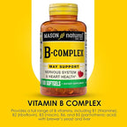 MASON NATURAL Vitamin B,Complex, 300,Day Supply, for Normal Nerve Support and Energy Metabolism, 100 Softgels (Pack of 3)