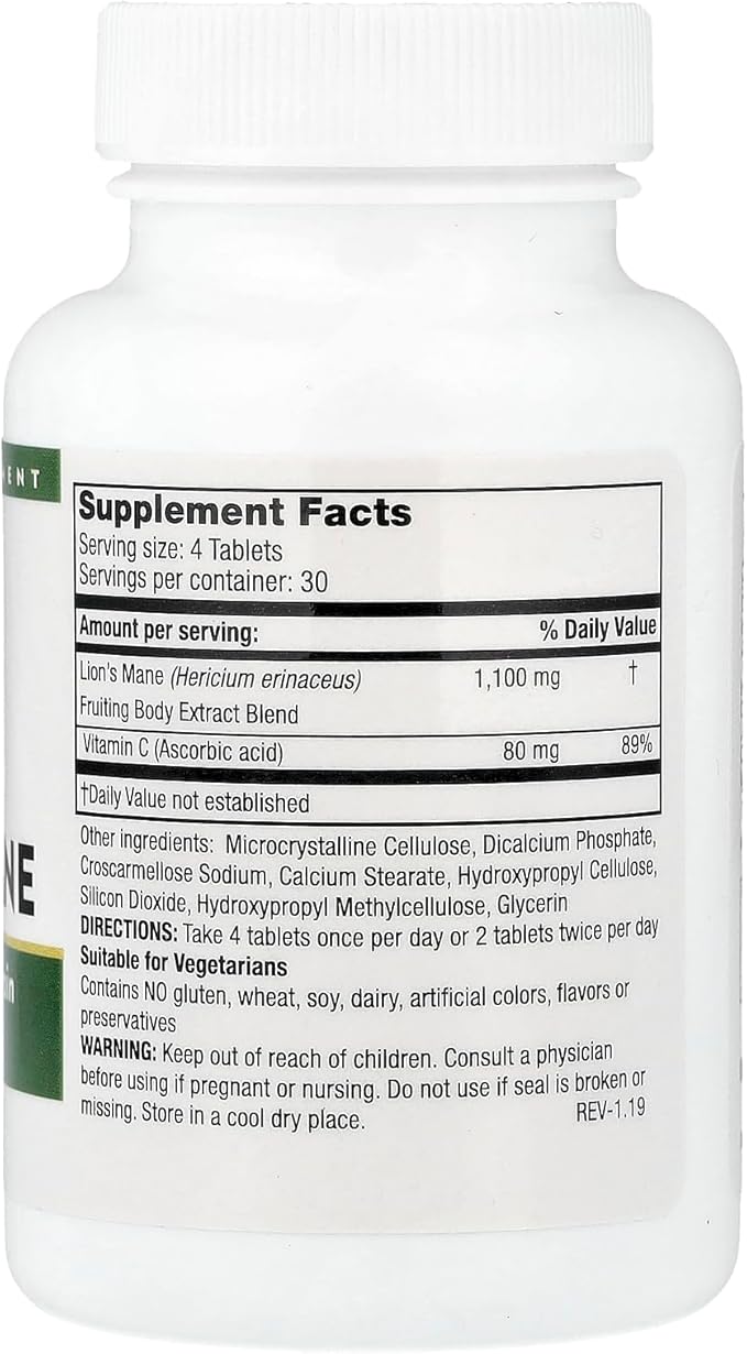 Mushroom Wisdom Super Extract, Lion's Mane, 120 Count