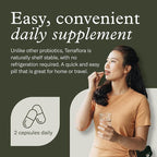 Terraflora Daily Care synbiotic of probiotics and prebiotics for Women and Men 60 ct, Soil Based, Shelf Stable, allergen Friendly Spore Based Supplement Capsules Promote Gut Health by Enviromedica