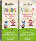 HERBION Naturals Vitality Supplement for Children, Promotes Growth and Appetite, Relieves Fatigue, Improves Mental & Physical Performance, for Kids 1 Year & Above, 5 Fl Oz (Pack of 2)