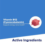Superior Source No Shot Vitamin B-12 Cyanocobalamin 5000 mcg - Vitamin B-12 to Support Energy Production, Brain Health & Overall Wellness - Sublingual Tablets - 100 Dissolvable Tablets