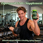 NAD+ Supplement for Energy Metabolism Support, Liposomal Capsules Containing Resveratrol,Nicotinamide Ribosidean & Quercetin,Alternative to NMN Supplement,Gluten-Free,Vegan (2PCS)