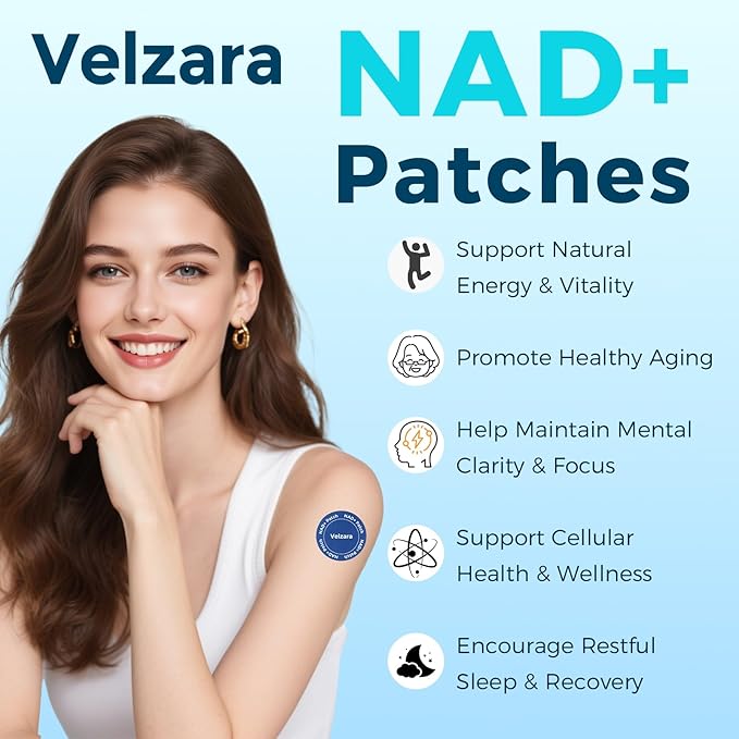 NAD+ Patches Comfortable All-Day Wear Vegan, Water-Resistant 90 Patches