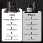 Cured Shilajit Gummies for Men with 85+ Trace Minerals, Fulvic & Humic Acid | Natural Energy, Stamina & Endurance Support | Organic Manuka Honey, Zero Sugar Daily Wellness Supplement