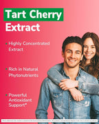 Tart Cherry Capsules, 500 mg Tart Cherry Extract Per Capsule, Montmorency Tart Cherries, Uric Acid Balance, Immune Support, Non-GMO, 120 Vegan Capsules