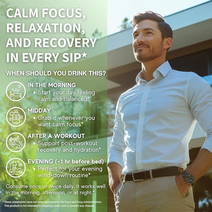 Muscle I.V.® Mood Support, Recovery, Cortisol Reducer Supplement, Vitamin D3 K2, Magnesium Glycinate, L-Theanine, KSM-66® Ashwagandha, Electrolytes Powder Packets, Sugar Free. 15 Ct, Green Apple