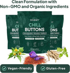 Organics Ocean Chill Buttons – Natural Ashwagandha Gummy Supplement with Organic KSM-66, Saffron & Rhodiola Rosea – Supports Relaxation, Mood, Focus & Energy - 3-Pack, 180 Count