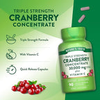 Nature's Truth Cranberry Concentrate Pills | Plus Vitamin C | Triple Strength Support Capsules | Non-GMO & Gluten Free Supplement