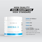 Kaged Omega 3 Softgels | Unflavored | Fish Oil Supplement | 3000mg Omega 3 Fatty Acid with EPA & DHA | Ultra-Pure, No Fish Burps | Supplements for Men & Women | 30 Servings