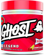 GHOST Legend Pre Workout Powder, Sonic Cherry Limeade - 30 Servings – Pre-Workout for Men & Women with Choline, L-Citrulline, & Beta Alanine for Energy & Focus
