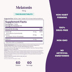 Natrol Melatonin 10mg Time Release Tablets, Sleep Dietary Supplement for Restful Sleep, 60 Melatonin Time Release Tablets, 60 Servings