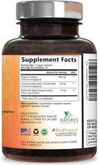 Turmeric Curcumin Supplement - 95% Curcuminoids with Organic Turmeric & BioPerine Black Pepper for Best Absorption - Daily Joint & Immune Health Support, Vegan, Non-GMO, Bottled in USA - 240 Capsules