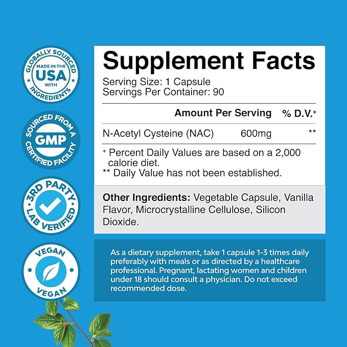 Bundle of High Absorption Magnesium Sleep Supplement - Rest Support Magtein Magnesium L-Threonate & Apigenin Theanine and NAC Supplement N-Acetyl Cysteine 600mg- High Absorption NAC 600 mg Capsules