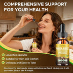 10-in-1 Maca Root Liquid Drops, Maca Root with Ashwagandha, Nettle, Fenugreek, Beet Root, and L-Arginine, Maca Supplement for Overall Support - 2 fl oz