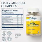 Solaray Mega Multi Mineral 25 Servings, 100 Capsules