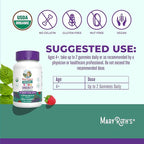 MaryRuth Organics Kids Immune Support Gummies | USDA Organic | Vitamin C, Zinc, and Elderberry Gummies for Kids| Immune Support for Ages 4+ | Vegan | Non-GMO | Gluten Free | 60 Count