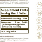 Chelated Manganese Solgar 100 Tabs