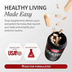 Snap Supplements Testosterone Booster for Men - Promotes Muscle Growth, Booster for Men, Enhancing Natural Energy, Stamina and Strength, 60 Capsules