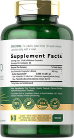 Carlyle Saw Palmetto for Men and Women | 250 Capsules | Herb Extract Supplement | Serenoa Repens | Non-GMO and Gluten Free