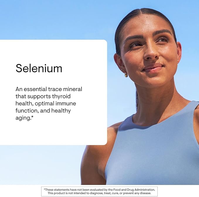 THORNE - Selenium - 200 mcg Selenium Supplement for Antioxidant Support - Supports Thyroid Health, Immune Function & Healthy Aging - Third-Party Certified - Gluten, Dairy & Soy-Free - 60 Capsules