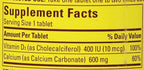 Nature Made Calcium 600 mg with Vitamin D3 for Immune Support, Tablets, 60 Count, helps support Bone Strength (Pack of 3)