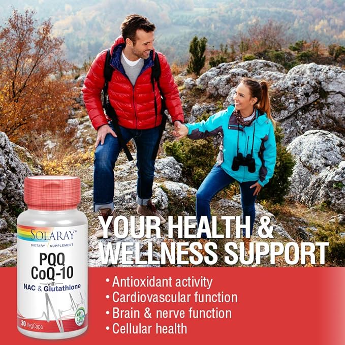 Solaray PQQ CoQ10, Heart Health Support, 30ct