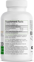 Bronson DIM Supplement 200 MG Diindolymethane with BioPerine for Enhanced Absorption, Estrogen Metabolism & Maintains Balanced Hormone Levels, 120 Vegetarian Capsules