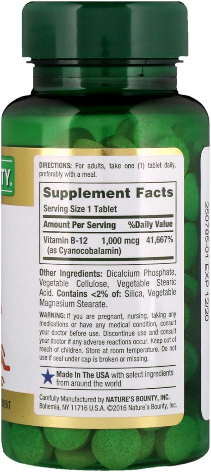 Nb B-12 1000mcg Size 200ct Nb B-12 1000mcg Tablet Value Size 200ct