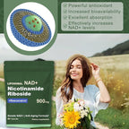 NAD Resveratrol Supplement with NAD Nicotinamide Riboside Resveratrol 900 MG, Boost NAD+ for Cellular Health, Anti-Aging, Energy, Focus - 80 Capsules(2Pcs)