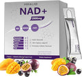 NAD+ Liquid Supplement Packets, Advanced Nicotinamide Riboside, Trans-Resveratrol, PQQ & Quercetin Complex for Cellular Energy & Healthy Aging Support - 2 Flavors (30 Count)