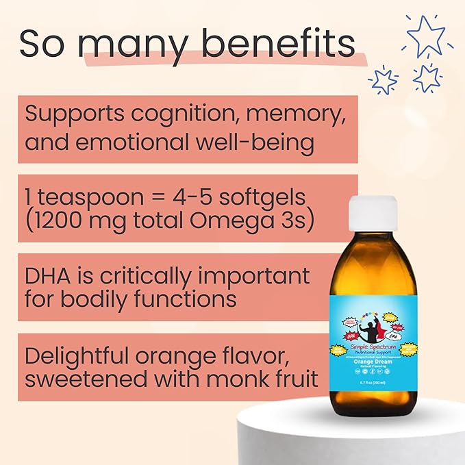 Simple Spectrum, All Natural Fish Oil, Omega 3 DHA Supplement