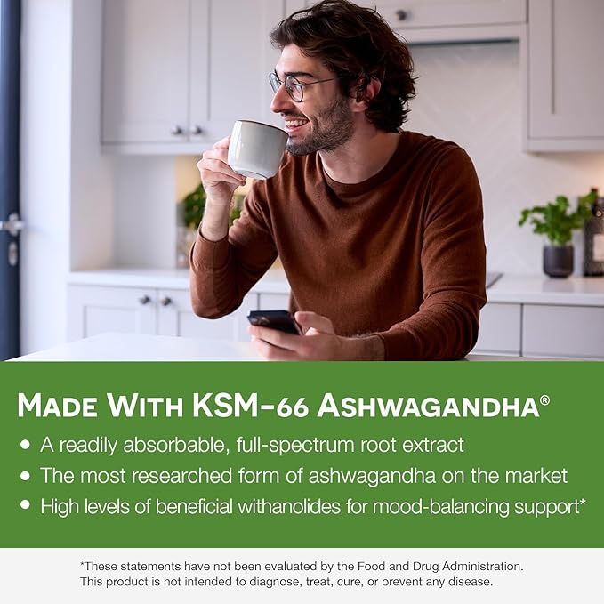 EZ Melts Dissolvable KSM-66 Ashwagandha, 300 mg, Sugar-Free, Stress, Sleep and Mood Support Supplement, 30-Day Supply, Peppermint Chill-Flavor - 1 Pack