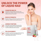 1000mg High-Potency NAD+ Liquid Supplement, Nicotinamide Riboside & Resveratrol with PQQ, Boosts Cellular Energy, Focus & Healthy Aging - 1 Pc
