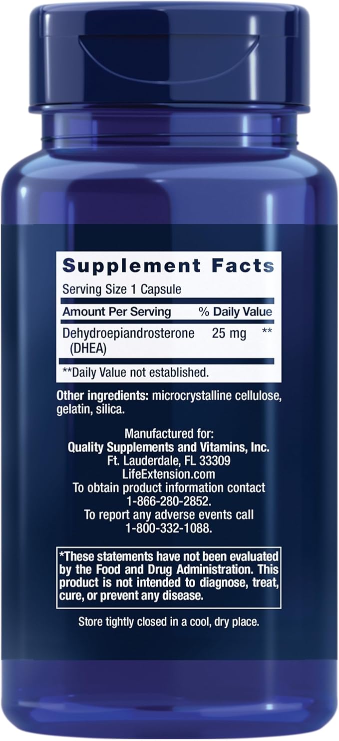 Life Extension French Maritime Pine Bark Extract with DHEA Hormone Balance - 60 Capsules Pycnogenol & 100 Capsules DHEA 25mg