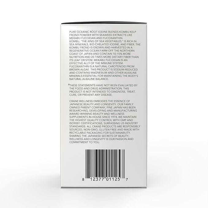 PURE OCEANIC ROOT IODINE - Non-Gmo, Plant Based, Natural Minerals from Kelp