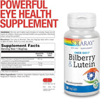 SOLARAY One Daily Bilberry and Lutein Supplement, 160 mg 30 Count