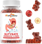 Butyrate Gummies Gut Health Supplement: Butyrate with Probiotic & Prebiotic Fiber Gummies for Women Men Sugar Free Digestive & Energy Metabolism Support Vegan Hawthorn Flavor 30 Days Supply