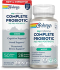 SOLARAY Mycrobiome Complete Probiotic Mood Formula - Pre and Probiotics for Women and Men Plus Postbiotic - 50 Billion CFU, 28 Strains - Vegan, Clinically Studied Ingredients - 30 Servings, 30 VegCaps