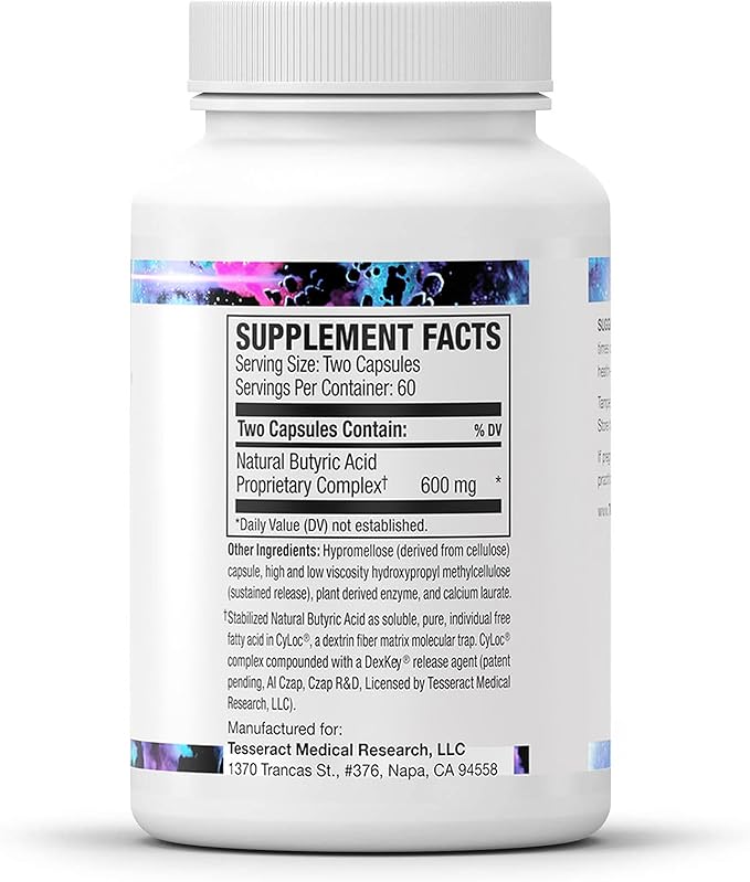 Tesseract Medical Research ProButyrate Gut Health Supplement, Butyric Acid Complex & TetraCumin SR Joint Support Supplement, Sustained Release