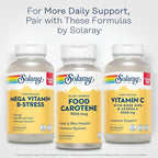 SOLARAY Food Carotene 7500mcg (25000 IU) - Beta Carotene Vitamin A Supplement - Wellness and Immune Support Supplement, Potent Eye Vitamins and Skin Food, Plant Sourced, 60-Day Guarantee, 50 Softgels