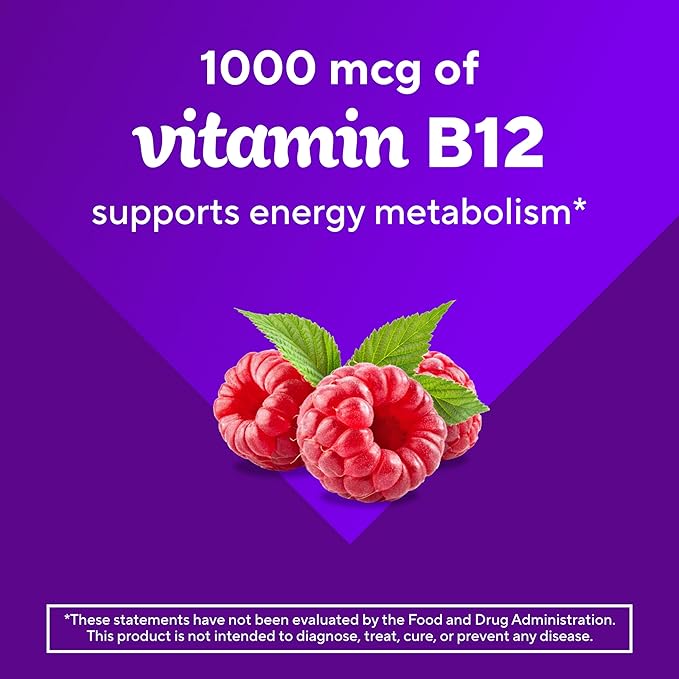 Vitafusion Vitamin B12 Gummy Vitamins for Energy Metabolism Support,Raspberry Flavored,America’s Number 1 Gummy Vitamin Brand,70 Day Supply,140 Count (Pack of 2)